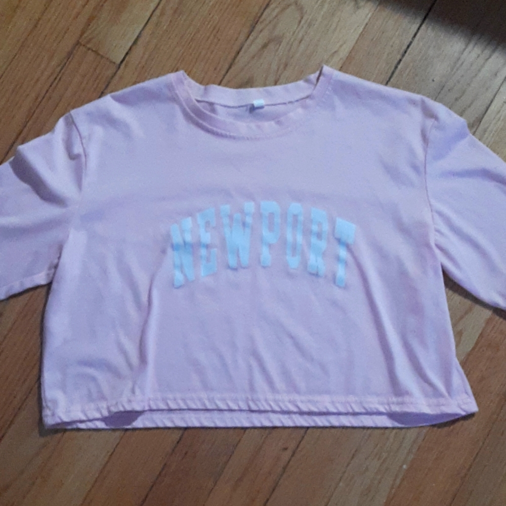 Pink crop top , with New port